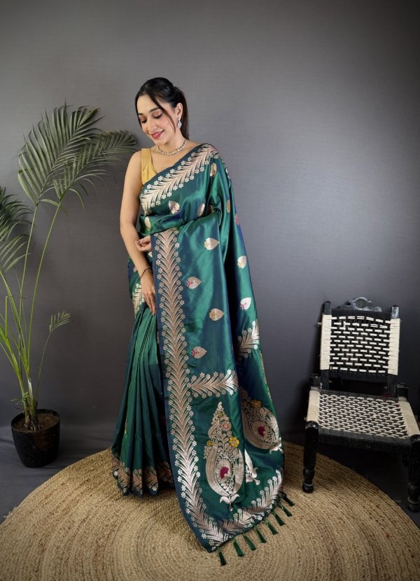 Triber Meenakari Banarasi Silk Saree