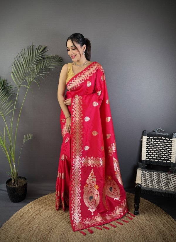Triber Meenakari Banarasi Silk Saree