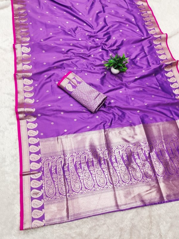 Avinya Gold Zari Banarasi Silk Saree