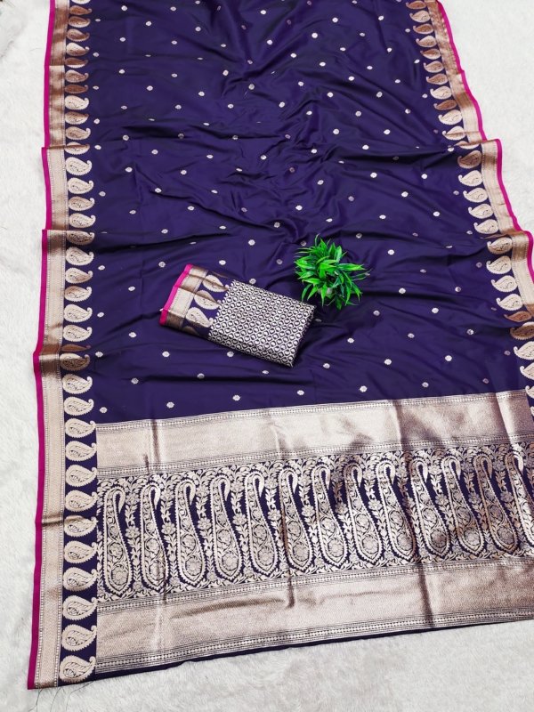 Avinya Gold Zari Banarasi Silk Saree