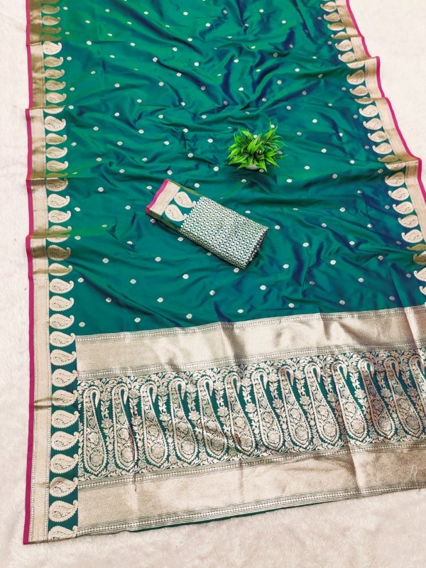 Avinya Gold Zari Banarasi Silk Saree