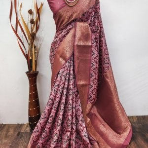 Digital Elegance Lichi Silk Saree - Image 8