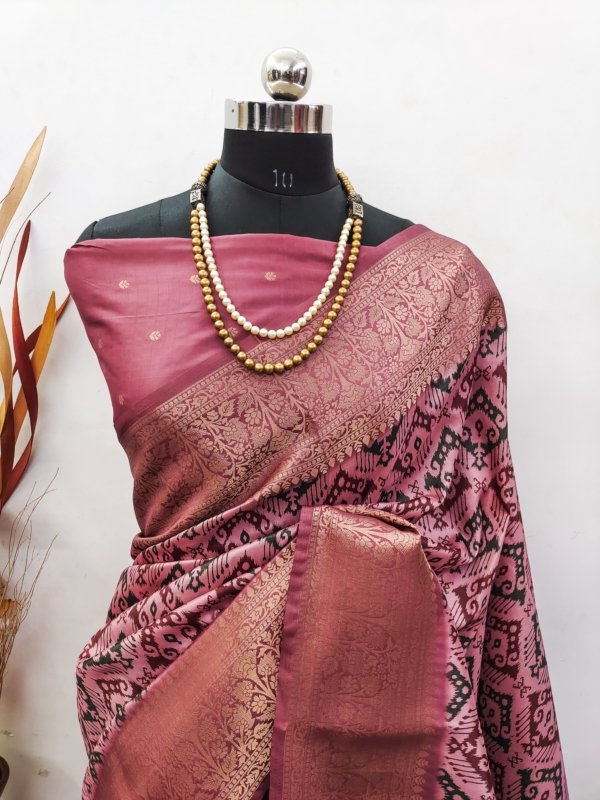 Digital Elegance Lichi Silk Saree