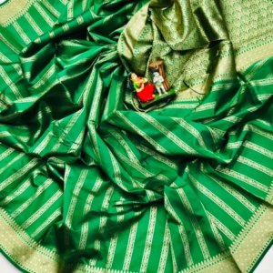 Meenakari Zari Banarasi Silk Saree - Image 2