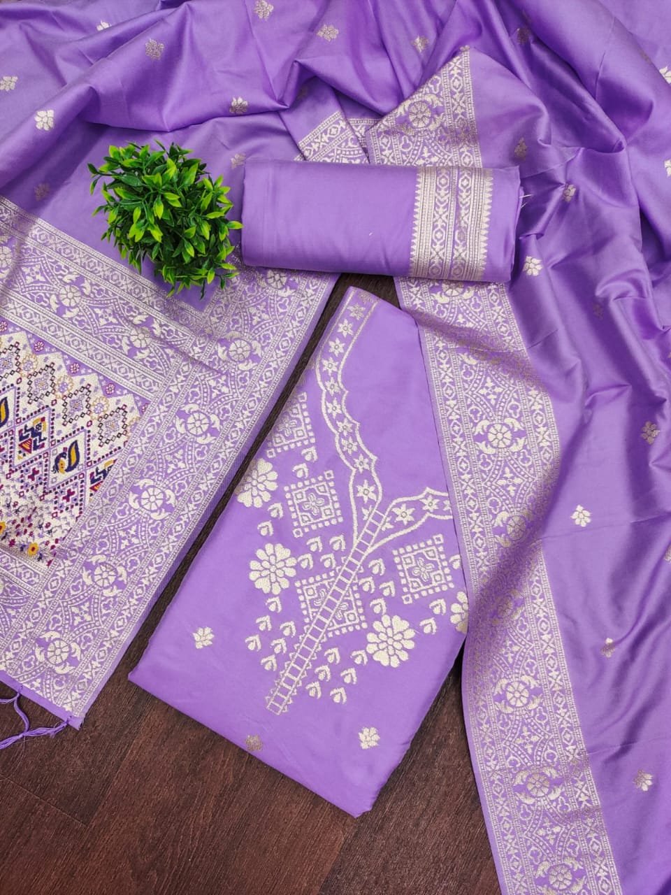 Premium Royal Paithani Silk Dress Material - Image 4