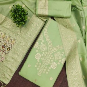 Premium Royal Paithani Silk Dress Material - Image 5