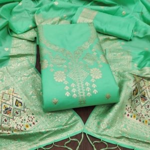 Premium Royal Paithani Silk Dress Material