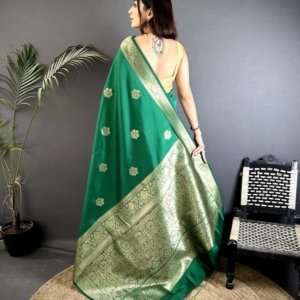 Classic Banarasi Cotton Silk Saree - Image 2
