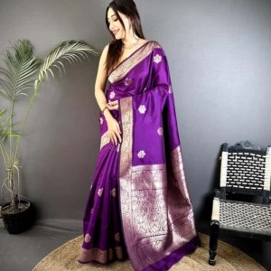 Classic Banarasi Cotton Silk Saree - Image 3