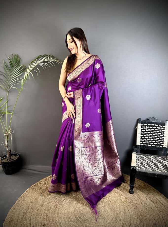 Classic Banarasi Cotton Silk Saree - Image 3
