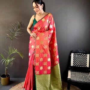 Dual Zari Soft Silk Saree