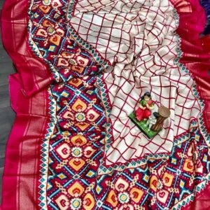 Elegant Foil Print Fancy Saree