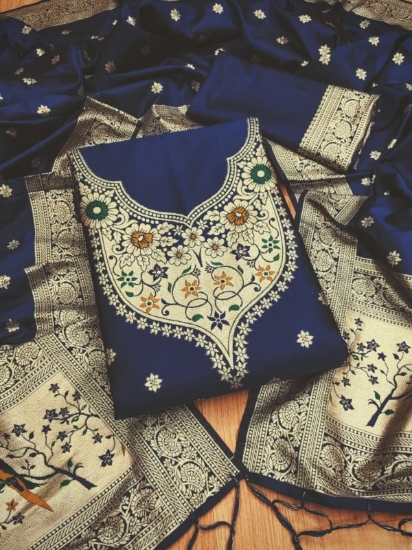 Premium Royal Paithani Dress Material Collection