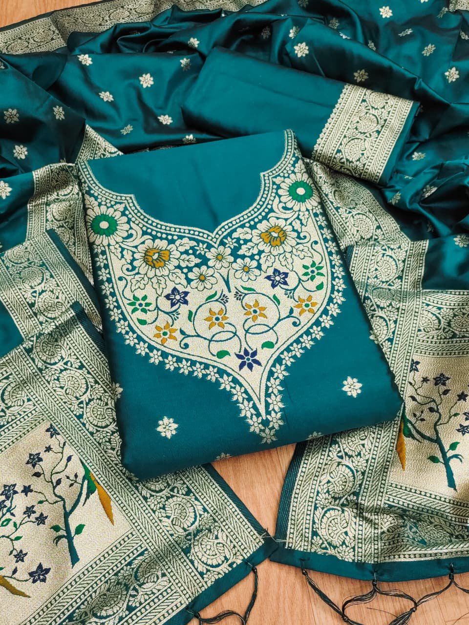 Premium Royal Paithani Dress Material Collection - Image 11