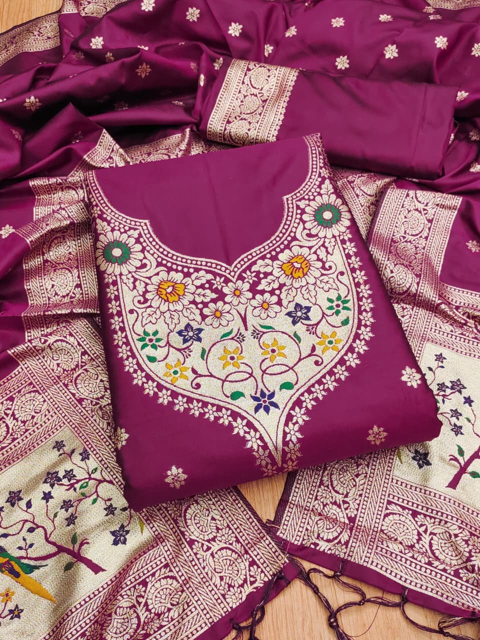 Premium Royal Paithani Dress Material Collection - Image 7