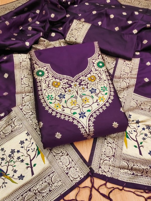 Premium Royal Paithani Dress Material Collection