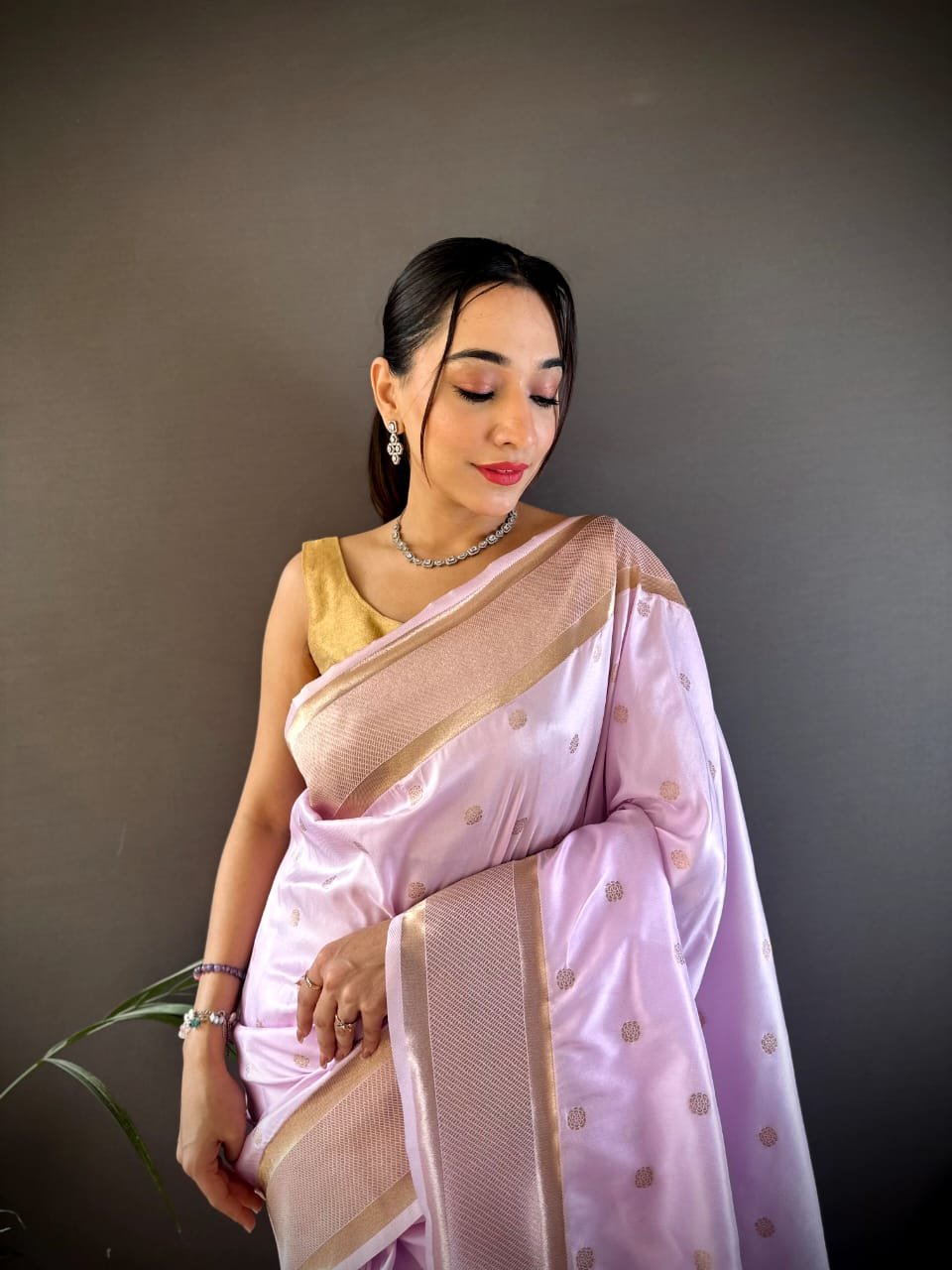 Premium Zari Paithani Lichi Silk Saree - Image 1