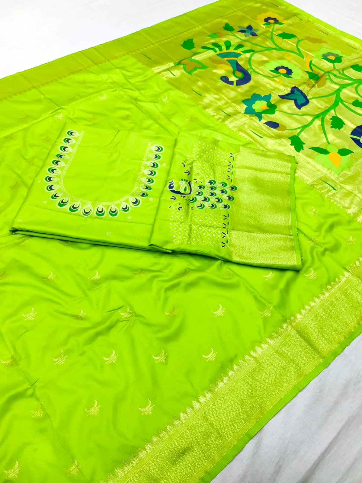 Tilak Paithani Banarasi Lichi Silk Saree - Image 2