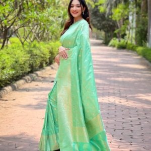 Zari Banarasi Silk Saree - Image 3