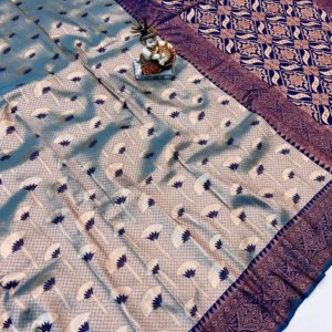 Dharmavaram Copper Gold Zari Silk Saree