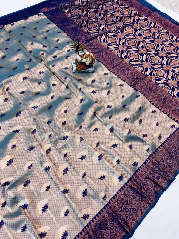 Dharmavaram Copper Gold Zari Silk Saree