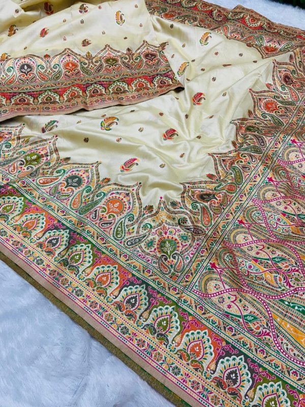 Meena Pashmina Silk Saree