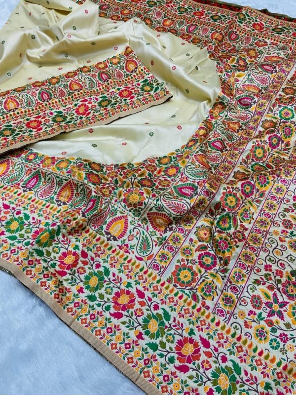 Meena Pashmina Silk Saree