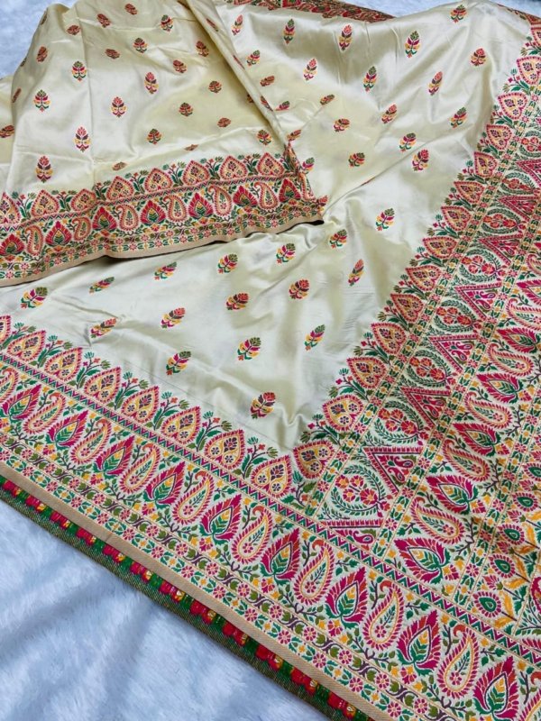 Meena Pashmina Silk Saree