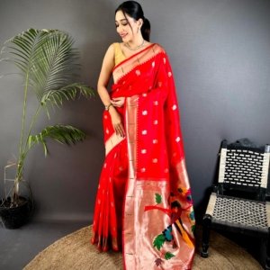 Royal Jalar Kanchipuram Silk Saree - Image 9