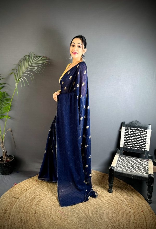 Velvet Glow Georgette Saree