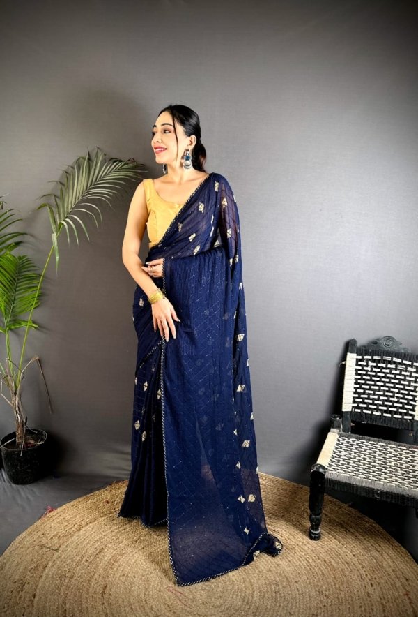 Velvet Glow Georgette Saree