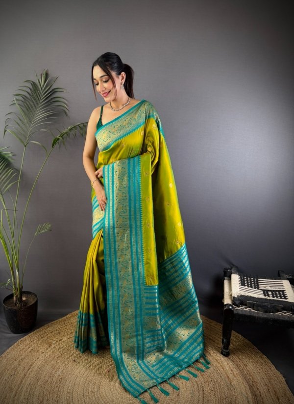 Two-Tone Narayan Soft Silk Saree