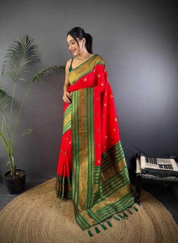 Two-Tone Narayan Soft Silk Saree