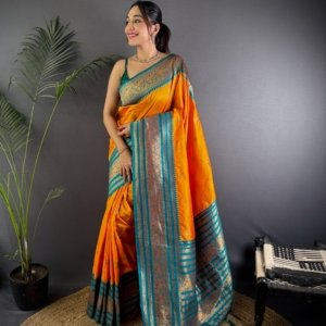 Two-Tone Narayan Soft Silk Saree - Image 10