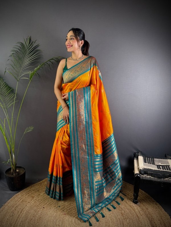 Two-Tone Narayan Soft Silk Saree