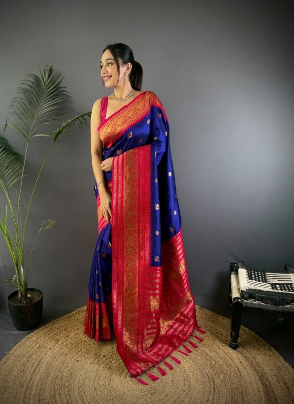 Two-Tone Narayan Soft Silk Saree
