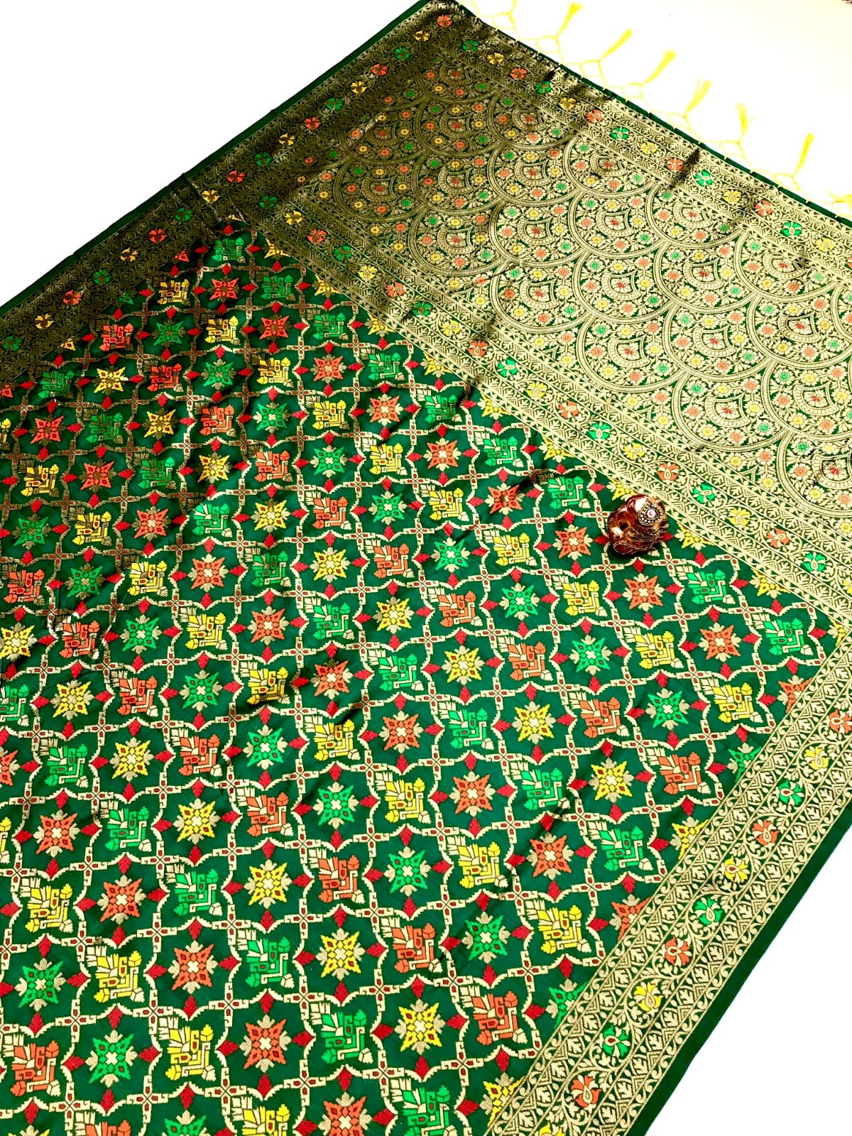 Royal Meena Banarasi Patola Saree - Image 4