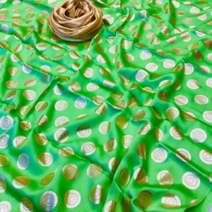 Imperial Floral Satin Silk Saree - Image 3