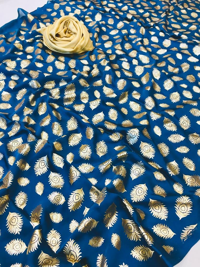 Imperial Floral Satin Silk Saree - Image 2