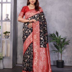 Zari Banarasi Silk Saree - Image 2