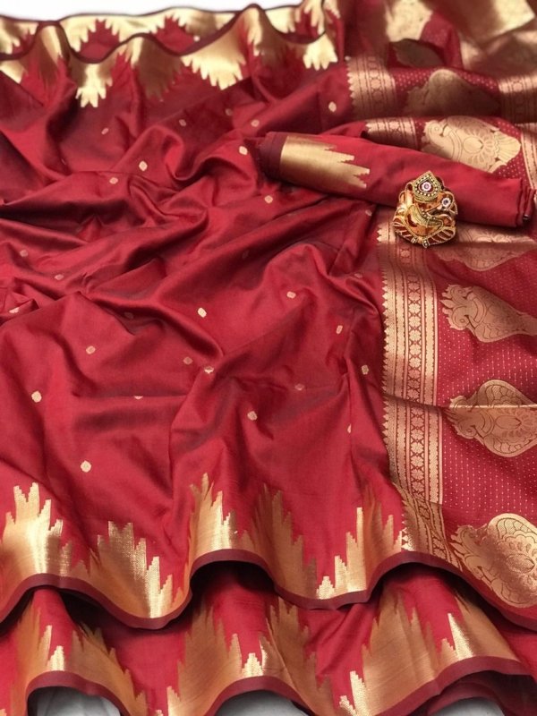 Golden Grace Lichi Silk Saree