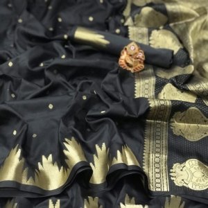 Golden Grace Lichi Silk Saree