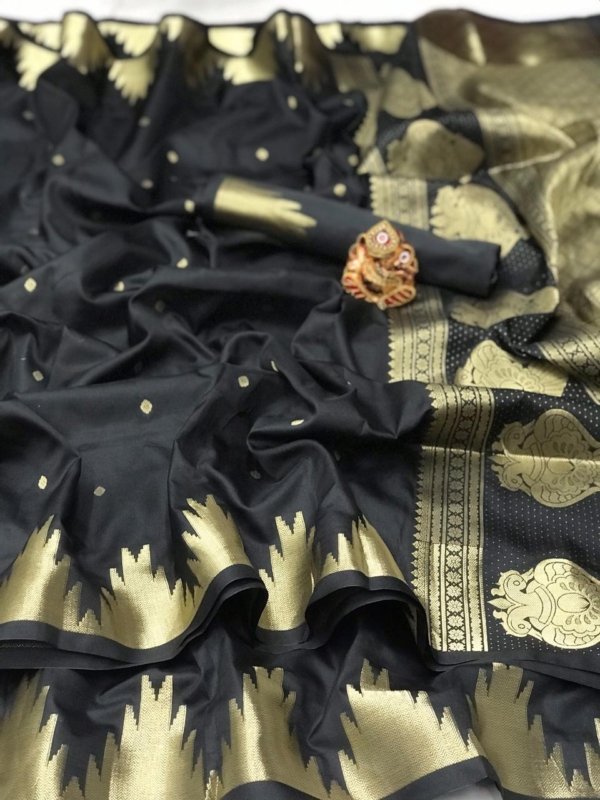 Golden Grace Lichi Silk Saree