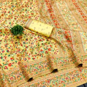 Meena Pashmina Silk Saree - Image 13
