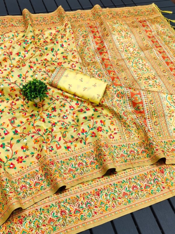 Meena Pashmina Silk Saree