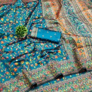 Meena Pashmina Silk Saree - Image 8