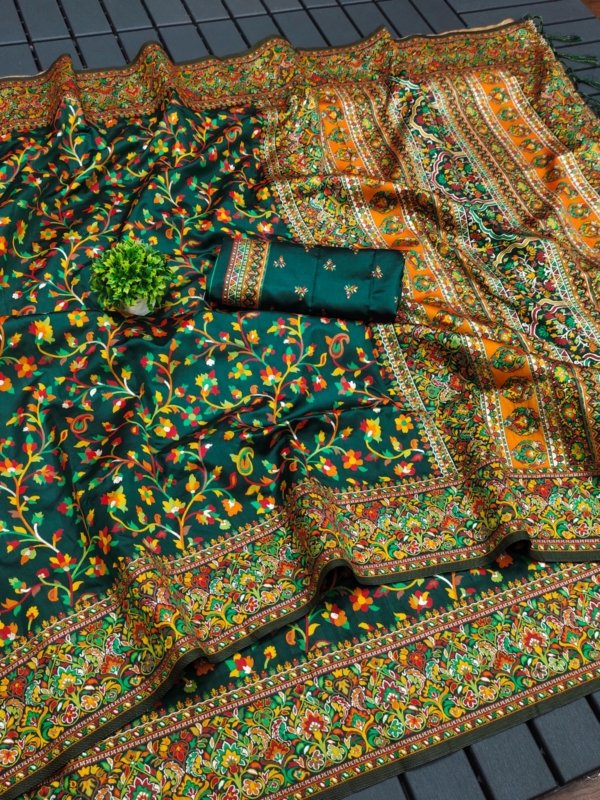 Meena Pashmina Silk Saree