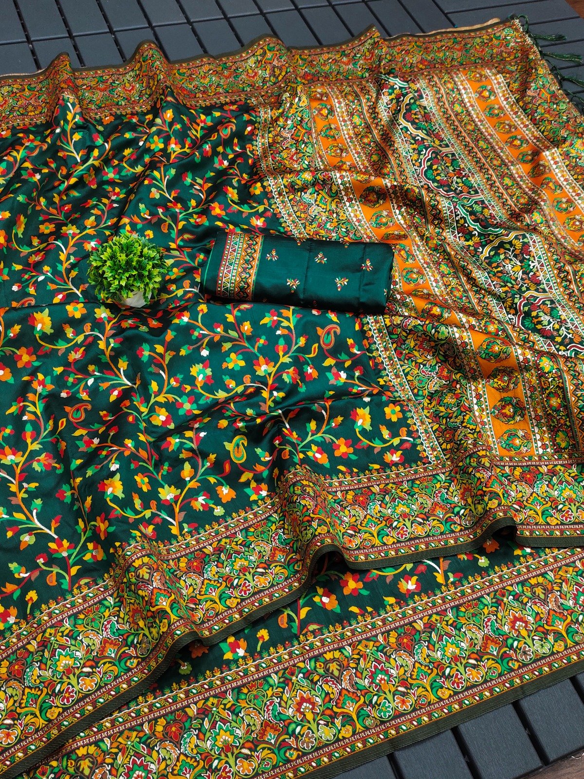 Meena Pashmina Silk Saree - Image 6