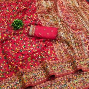 Meena Pashmina Silk Saree - Image 11