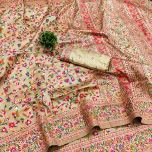 Meena Pashmina Silk Saree - Image 4